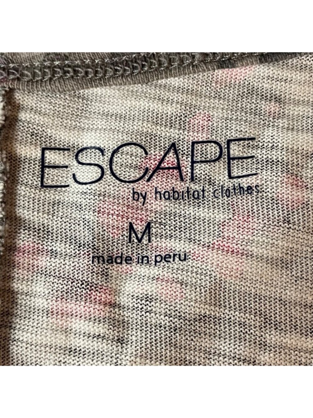 Escape by Habitat Abstract Paint Splatter Cotton Top Sz MED Boxy Artsy - Picture 6 of 6